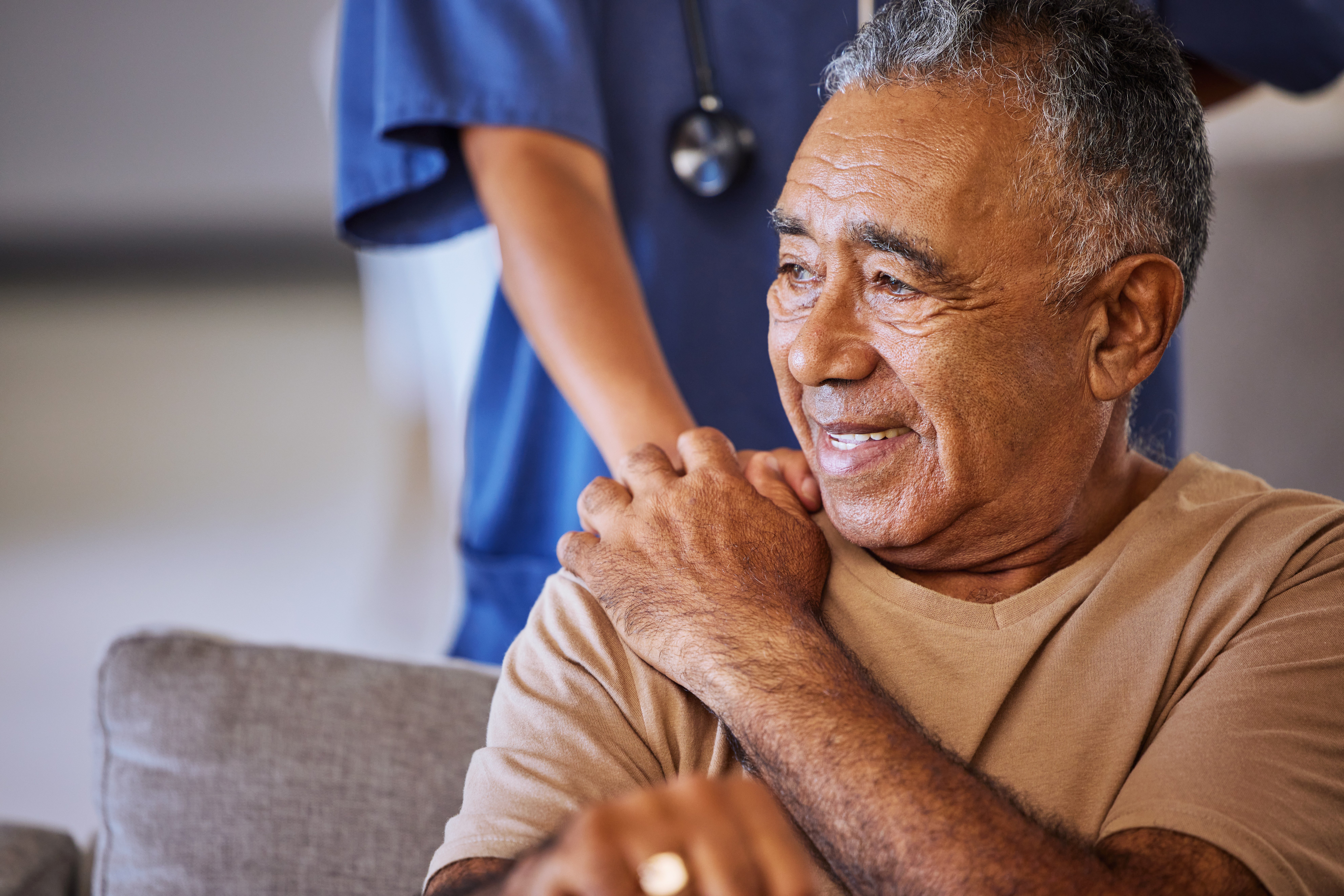 Patient and nurse