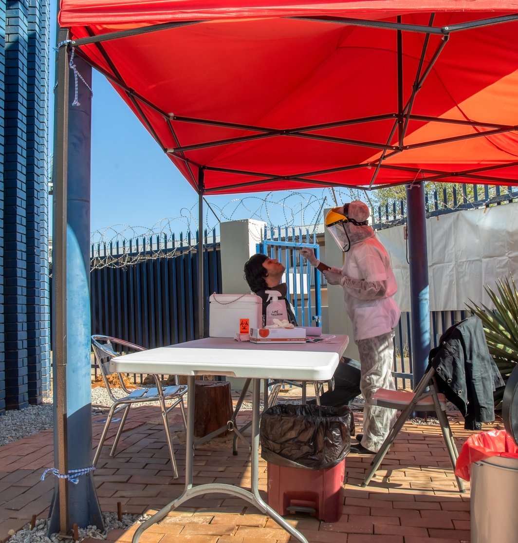 Infectious disease screening in mobile clinic