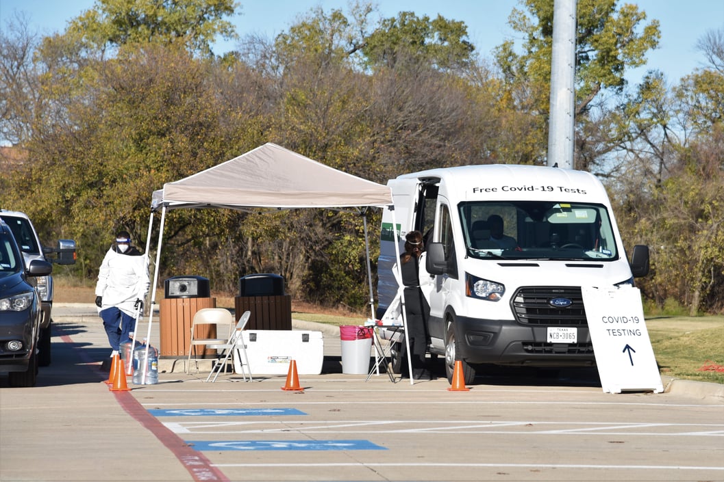 Mobile healthcare van in community