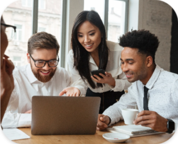 cherful-positive-young-colleagues-using-laptop-computer-1