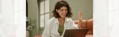 Therapist views computer screen with patient